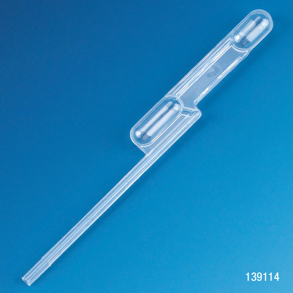 Globe Scientific Transfer Pipet, Exact Volume, 100uL (0.10mL), 83mm Long, 500/Pack, 10 Packs/Case Transfer pipettes; liquid transfer; plastic pipettes; transfer pipet
